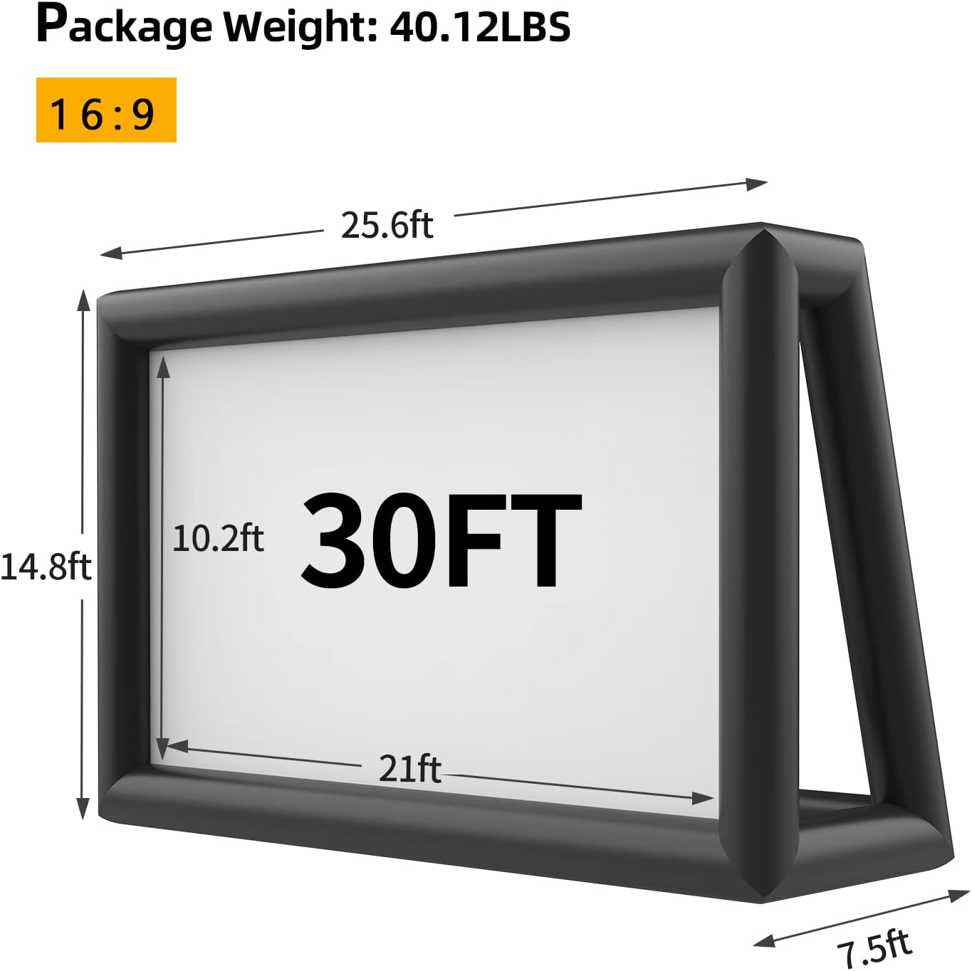 Inflatable Screen Outdoor 30ft with Air Blower